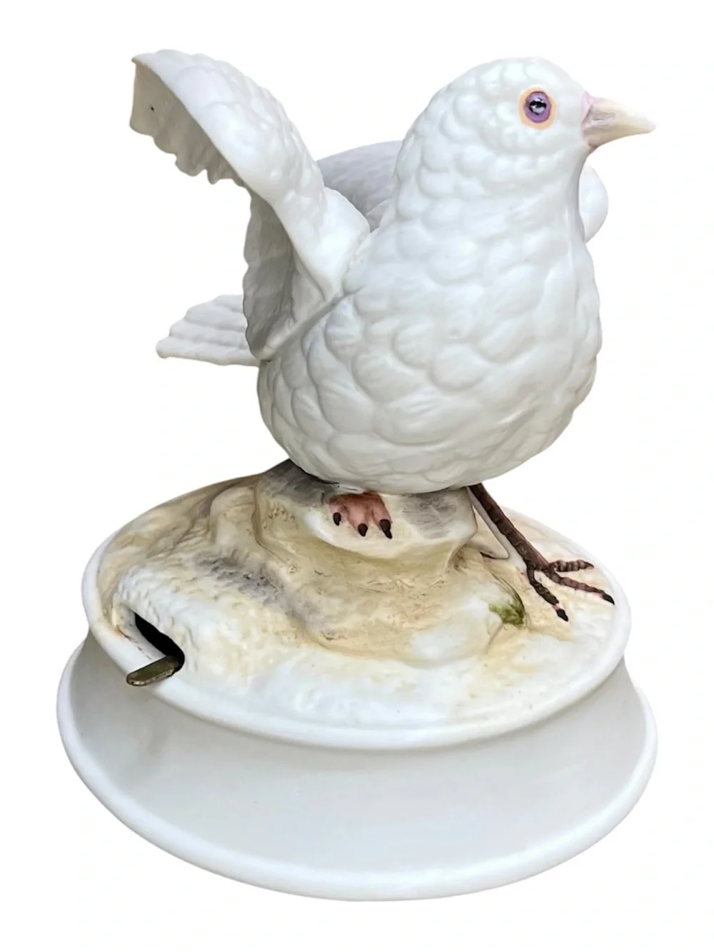 Vtg Gorham White Porcelain Dove Music Box from Japan